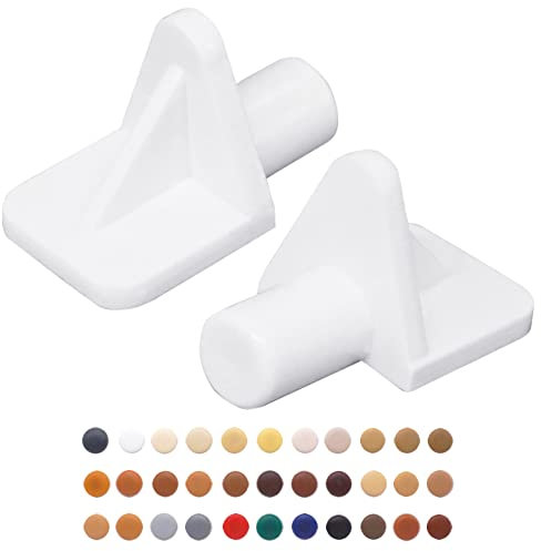 SKIR'CO Lot de 50 chevilles de support d'étagère en plastique de 5 mm, Blanc (S1)