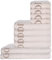 Joop! Handtuch Set, 10-TLG. - Classic, 2X Duschtuch, 4X Handtuch, 4X Gästetuch Creme Set