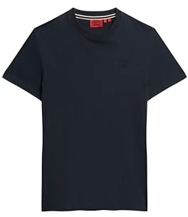 Superdry Herren-T-Shirt mit Brust-Logo, Dunkles Marineblau, XXL