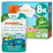 Pumpkin Organics Bio Gemüse-Getreide-Quetschies 8er Pack Birne, Erbsen, Spinat, Gurke, Kokosnuss, Reis ohne Zuckerzusatz¹ - ab dem 6. Monat - als Snack oder Beikost für unterwegs - glutenfrei (8x100g)