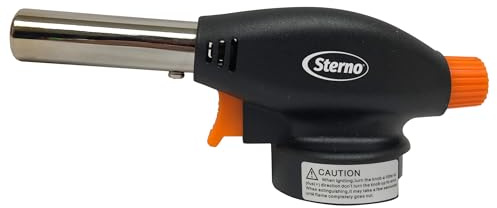 Sterno Butane Torch Lighter - Kitchen Blow Torch for Cooking With Automatic Safety Shut-Off Sensor - Compatible With Most Butane Fuel Canisters - 1 Handheld Torch