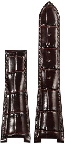 KKFAUS Lederarmband mit Faltschnalle, Ersatzarmband aus der Omega Constellation-Serie, konkave Schnittstelle, Lederarmband mit 25 mm, 25-13mm, Achat