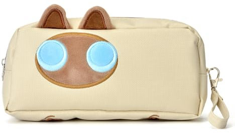 Lanxivi Hongdian Federmäppchen mit großer Kapazität, 3D Katze Niedliche Federtasche Stifttasche und Stifteköcher für Büro Hochschule Schule Teenager Mädchen Geschenk (Hellbraune)