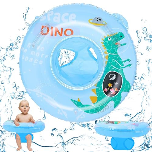 SOETDERT Anillo de Natación para Bebés, Flotador Bebé, Dinosaurio Anillo de Natación Inflable para Niños, Flotador Inflable para Bebé con Asiento, Piscina Flotador para Bebé 6 Meses a 3 Años