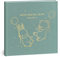 Mein erstes Jahr Babyalbum - Hochwertiges Leinenbuch mit Goldprägung für die schönsten Erinnerungen - Babybuch zum Eintragen für das erste Lebensjahr - Baby Geschenk zur Geburt (Luftballons Mint)