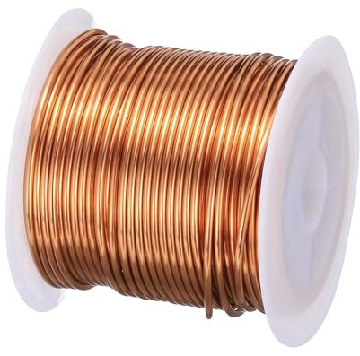 QUARKZMAN 1,2mm Filo Magnetica 31 Piedi Bobina di Filo per Avvolgimento Magnetica Smaltato Filo Rame Smaltato 100g 155C per Trasformatori Induttori