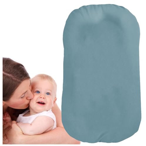 WXJHNYBS 0-12 Monate Baby Nestchen Mädchen, Atmungsaktive Baumwolle Babynest Tragbar Tragbar Faltbar Bettnestchen Baby Nest,LightBlue