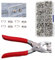 800PCS Metal Snaps Buttons, Fastener Pliers Press Tool Kit with 200 Sets 3/8 Inch Snaps, Prong Metal Snaps, Stainless Steel Snap Installation Tool for DIY Crafting, Clothing (9.5MM/Silver)