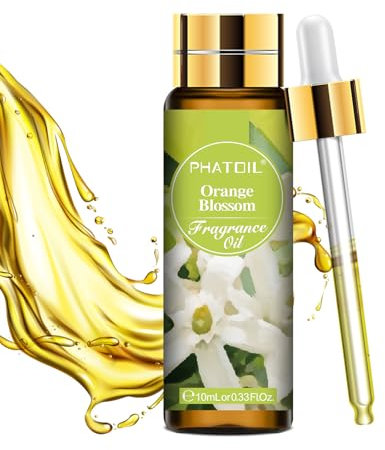 PHATOIL Duftöl Orangenblütenöl 10ML, Ätherisches Öl Orangenblüte für Aromatherapie von Erstklassige Qualität, Ätherische Öle Duftöle für Diffuser, Raumdüfte, Seife, Orange Blossom Oil