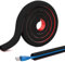 Pasacables flexible para suelo – Puente de cables extraíble – 1 m x 15 mm – Cubierta de cables y protección de cables para el hogar, hotel, oficina, almacén (negro)