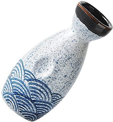 SHOWERORO Tetera Esmaltada para Sake Japonesa De Cerámica 300 Ml Azul Marino Función Multifuncional Adecuado para Bar y Restaurante Bote Único