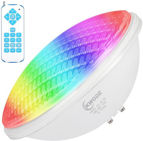 KWODE LED Lumières de piscine par56, 36W RGB Pool Light Timing 2/4/6H, ip68 étanche à l'eau, Spot sous - Marin Pool Light switch control avec télécommande