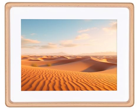 Kattepote Bilderrahmen 10x8 Zoll, Fotorahmen 20x25 cm, Tisch-oder Wandmontage, für Fotos bis 20 x 25 cm und mit Passepartout für Fotos bis 15 x 20 cm, aus Buchenholz
