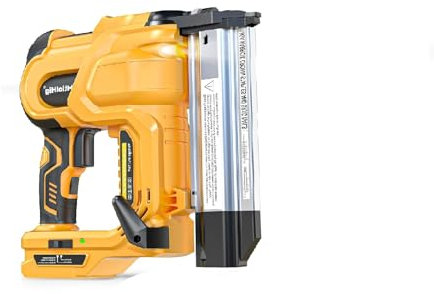MtiolHig Cordless Brad Nailer 2-in-1 Compatible with Dewalt Battery, 5/8 to 1-1/4 Inch Electric Nail Gun/Staple Gun, 18 Gauge Nail Gun Brushless Motor with 1000 Nails for Wood Carpentry