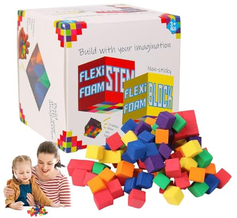 Weiche Schaumstoffblöcke, Bausteine aus Schaumstoff, Stapeln von Schaumstoffbausteinen für sensorisches Spiel | Bauwürfel für Zuhause, Schule, Kindergarten, Ma