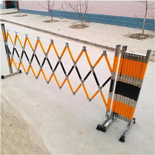 GLETSF Barrière Extensible en Acier Inoxydable, Barrière De Sécurité Rétractable, Garde-Corps Pliable Et Mobile, Barrière De Chantier pour Aire De Jeux, Parc, Hôtel, Contrôle des Fou-Yellow-1.2x3m