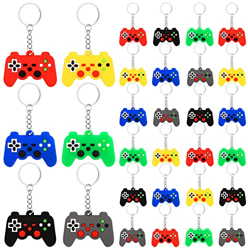 HLenyoy 30 Stück Spiel Schlüsselanhänger Party Beutel Füller Gaming Controller Griff