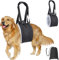 MHwan Tragehilfe Hund, Unterstütztes Gehen, Verbessertes Design der tragbaren Schnalle auf der Rückseite, Hochwertiges Wasserdichtes und Schmutzabweisendes PU-Leder und Flauschig Weiches Material (L)