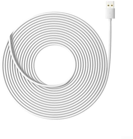 GLFLOW Power Cable and Adapter. Charging Cable for Ring Outdoor Camera Plus - 5.2m/7.6m/10m Options - Waterproof, DC Type-C Compatible, TPE Material(5.2M)