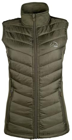 HKM Damen Basel Style Nylon Weste, Olivgrün, S
