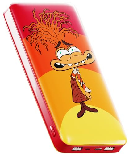 Disney and Pixar Inside Out 2 10,000Mah Power Bank - Universally Compatible Portable Phone Charger Battery Pack w/USB Charging Port - Inside Out 2 Gifts for Women, Men, Teens and Kids