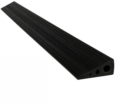 CUTIS Türschwellenrampe, 90x8x3 cm, Rampe Saugroboter, Rampe Türschwellefür, Geeignet für Saugroboter, Kinderwagen, Rollatoren und E-Scooter, Schwellenrampe (Schwarz)