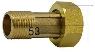 Raccord union en laiton allongé femelle 3/4 vers mâle 1/2 for compteur d'eau, gaz et huile