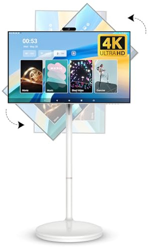 kumezo - TV portatile intelligente 4K da 32 pollici, processore Qualcomm, certificato EDLA, batteria integrata da 20000 mAh, 8 + 128 GB, sistema operativo Android, monitor touch screen