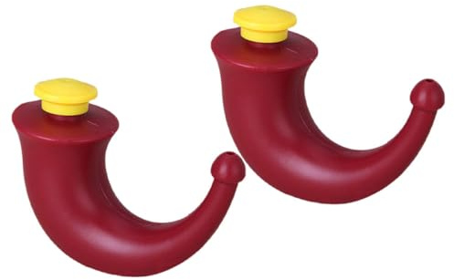 2 Stück Nasenreinigung Nasenflasche aus Kunststoff für Erwachsene Rot | Handliche Spülflasche, Sichere Druckanwendung, 14,5x10x5,5cm, für Staub und Nasenschleim im Alltag