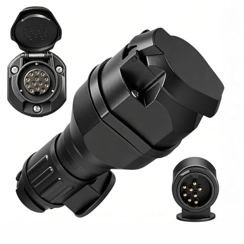 Sonhomay 13-poliger 12-V-Anhängeradapter Fahrzeugbuchse | 13-poligen Anhängerstecker, LED-Beleuchtungsadapter, Anhängersteckerbuchse für Anhänger,Wohnmobile,PKWs,Wohnwagen,Elektrik