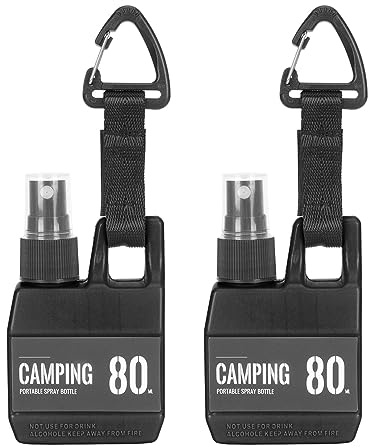 Yctze 80ml Small Spray Bottle, Press Type Fine Mist Travel Size Spray Bottle with Adjustable Lanyard and Leak Proof, for Moisturizing Water Perfume Detergent Plant Watering Travel (Black)