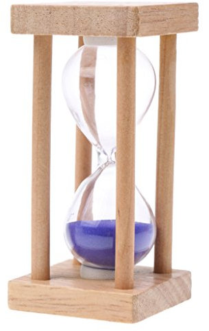 Gazechimp 5 Minuten Holz Sanduhr Eieruhr Küchenuhr Glas Geschenk, Lila