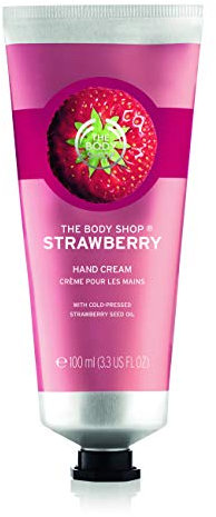The Body Shop Crema de manos de fresa, 100 ml, tamaño más grande