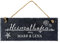 Casa Vivente Schiefertafel mit Gravur – Heimathafen – Personalisiert mit [Namen] – Türschild zum Aufhängen – Namensschild als Geschenkidee für Ehepaare und Familien zum Einzug – 25 x 10 cm