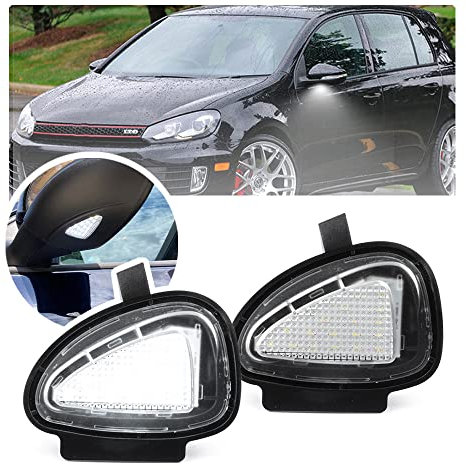 NSLUMO Xenonweiß 18 LED Unter Seitenspiegel Pfützenlichter Für V`olkswagen MK6 Golf GTi