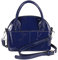 Damen Mini Tasche Schultertasche Umhängetasche Crossbody Lack Leder Optik Abend Blau