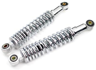 Stoßdämpfer Federbein zum Tieferlegen 26cm Chrom verstellbar für Simson Schwalbe KR51/1, KR51/2, Star, Sperber, Habicht, SR4