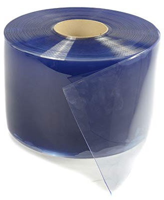 Rideau à lamelles en PVC transparent 300 x 3 mm (L = 50 m) - Rideau industriel - Rouleau de 50 m