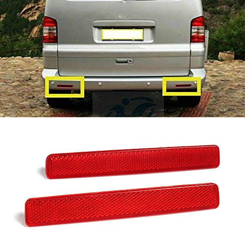 TGFOF 1 Paar Hintere Stoßstange Ecke Reflektor Warnlicht Lampe Links & Rechts Passend für Volkswagen VW Transporter T5 2004–2015