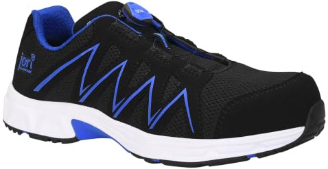 JORI Sicherheitsschuhe jo_Speedy BOA Black-Blue Low ESD S1PS, Damen und Herren, Textil, Kunststoffkappe (Leichter als Stahlkappe), leicht, sportlich 43, Schwarz-Blau