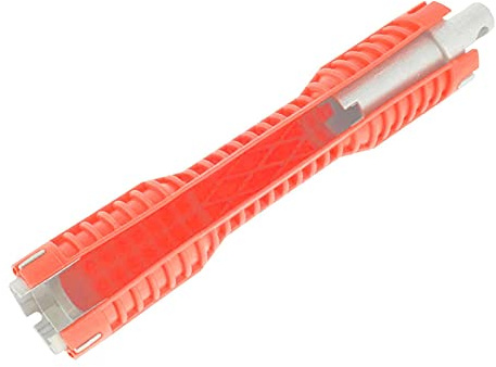 Risegun Llave de fregadero y grifo Smoothclue Llave de fregadero de doble cabeza multifuncional Llave de reparación de grifo de tubería de agua de baño Herramienta de plomería