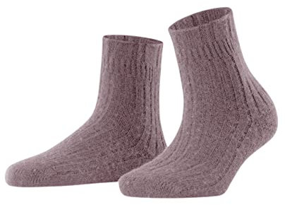 FALKE Damen Socken Bedsock Rib W Hp Wolle Kaschmir dick gemustert 1 Paar, Rot Brick 8770, 39-42