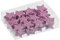 MIJOMA Streudeko 3D-Glitzersterne Glitzer-Sterne Streusterne Tischdekoration, Elegante und Moderne Dekoration für Weihnachten, Geburtstag, Hochzeit, Silvester (Größe: 2.5 cm - 48 Stück, Rosa)