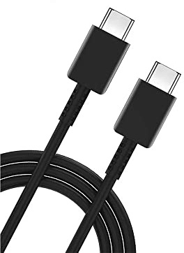 Schnell Ladekabel USB-C Kompatibel Mit Samsung Galaxy S21 S20 S10 Ultra 25W PD Schwarz