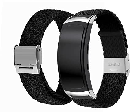 BrynnShop Armbänder Für Samsung Gear fit 2/ 2 Pro Armband Nylon Sport Strap Geflochten Elastisch Mesh Damen/Herren Ersatzband Fitness Kompatibel mit Galaxy (18)