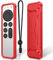 Fintie Case for 2022/2021 Apple TV Siri Remote Control - Soft TPU Non-Slip Shockproof Case for Apple TV 4K / HD Siri Remote Controller (3rd/2nd Generation), red