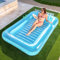 Sloosh 85 x 57/2.1 x 1.4m aufblasbarer Sonnenpool Tanning Pool, Luftmatratzte Pool, Sonnenbad mit abnehmbarem Kissen,Luftmatratze Wasser für Erwachsene, Sommerspaß, Wasserparty-Blau