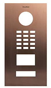 DoorBird D2101V Frontblende | Frontplatte für Video-Türsprechanlage, in Baubronze
