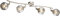 Trango 4-flammig 1010-48 Deckenleuchte in Edelstahl-Optik *WOW* inkl. 4x E14 Lampenfassung Deckenlampe mit rauchigen Glasschirmen Deckenstrahler, Spot schwenkbar ohne Leuchtmittel
