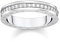 Thomas Sabo Ring mit weißen Steinen Silber Recyceltes 925 Sterling Silber Zirkonia, Größe 50, TR2254-051-14-50